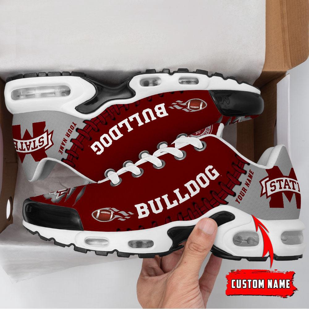 NCAA Mississippi State Bulldogs Football Custom New Design Air Max Plus Shoes Running Sneakers