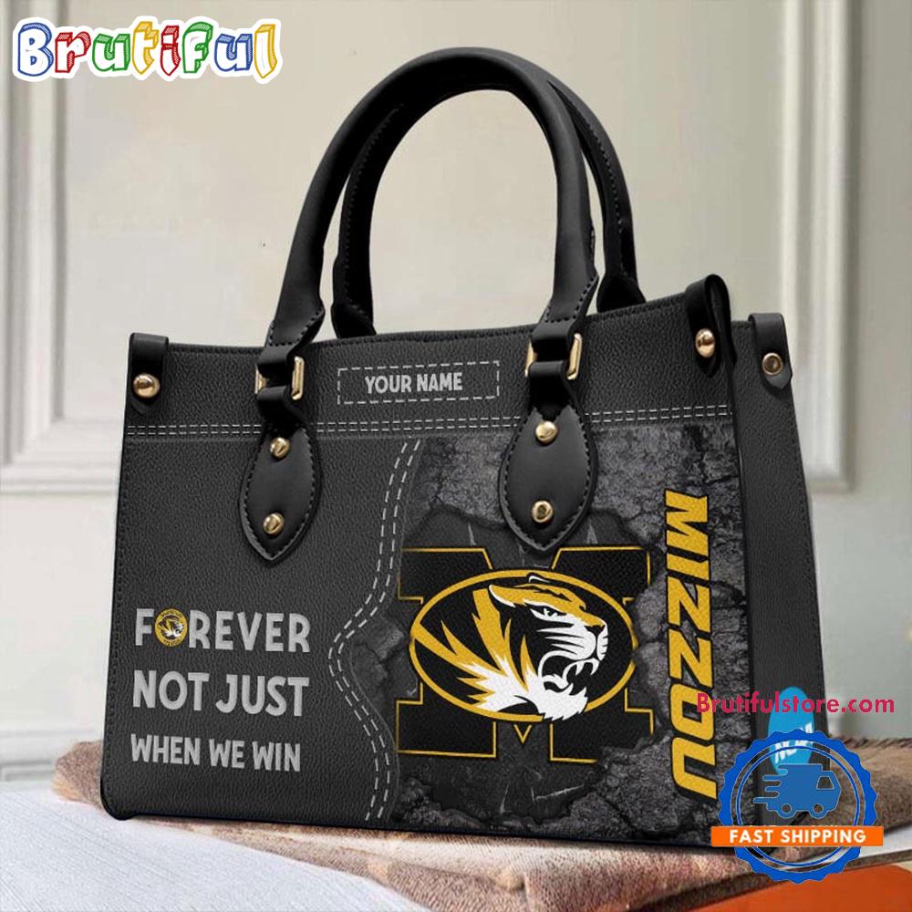 NCAA Missouri Tigers Forever Not Just When We Win Leather Hand Bag