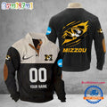 NCAA Missouri Tigers Sport Team Custom Name And Number Buttoned Collar Sweatshirt