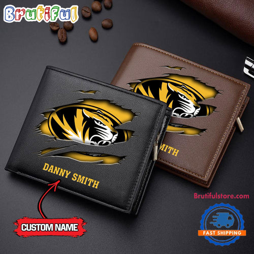NCAA Missouri Tigers Sporty Custom Men’s Leather Wallet