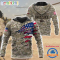 NCAA Montana Grizzlies Military Veterans Camouflage Hoodie
