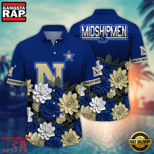 NCAA Navy Midshipmen Hot Summer Aloha Hawaiian Shirt Hawaiian Shirt