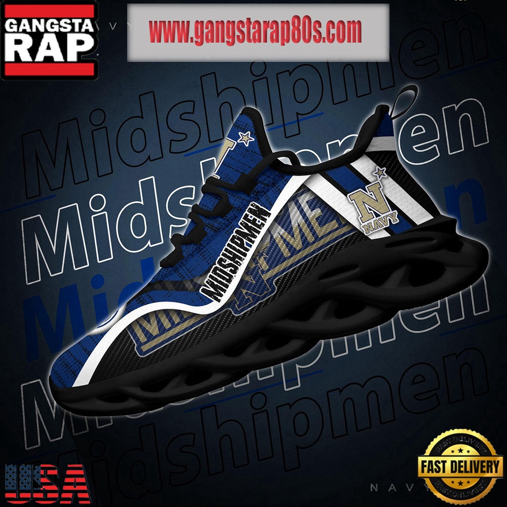 NCAA Navy Midshipmen New Design Max Soul Shoes Running Sneakers