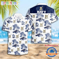 NCAA Navy Midshipmen Sporty Aloha Summer Hawaiian Shirt