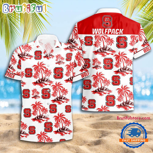NCAA NC State Wolfpack Sporty Aloha Summer Hawaiian Shirt