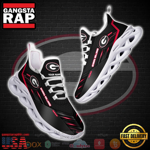 NCAA Ncaa Georgia Bulldogs Custom Name Clunky Unique Design Max Soul Shoes Running Sneakers