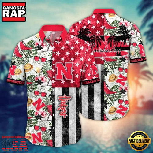 NCAA Nebraska Cornhuskers Flower Sport Team Hawaiian Shirt