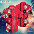 NCAA Nebraska Cornhuskers Flower Summer Aloha Button Hawaiian Shirt