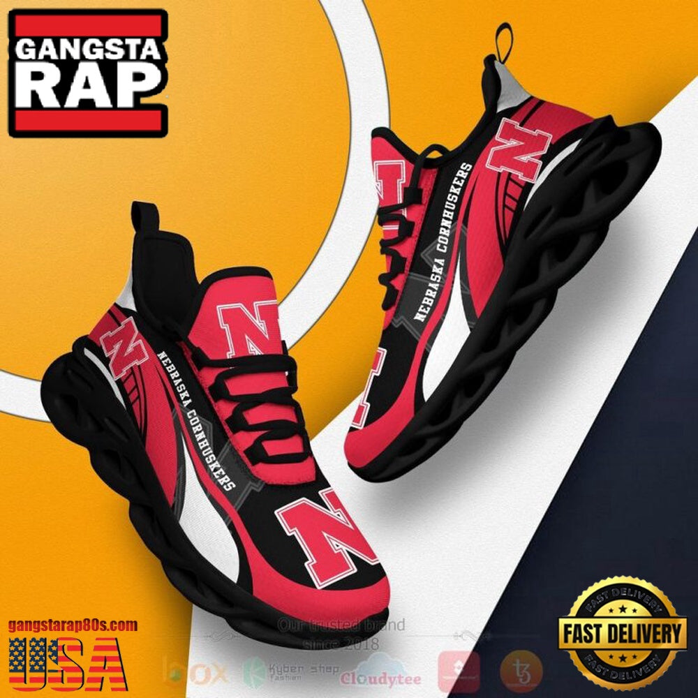 NCAA Nebraska Cornhuskers Football Clunky Unique Design Max Soul Shoes Running Sneakers