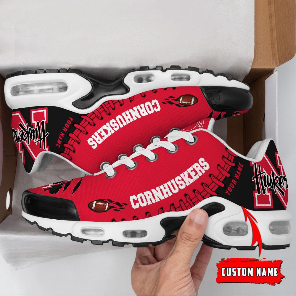NCAA Nebraska Cornhuskers Football Custom New Design Air Max Plus Shoes Running Sneakers