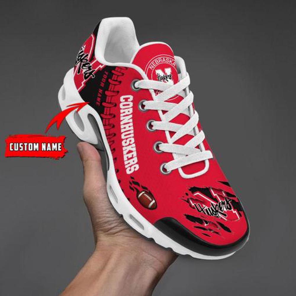 NCAA Nebraska Cornhuskers Football Custom New Design Air Max Plus Shoes Running Sneakers