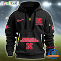 NCAA Nebraska Cornhuskers Heavy Hoodie, Sporty Quarter Zip Hoodie