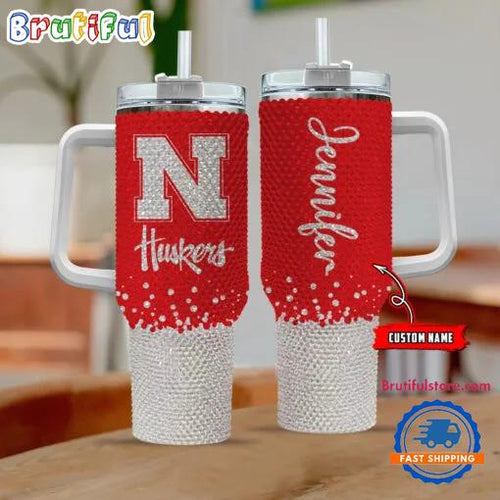 NCAA Nebraska Cornhuskers Personalized Stanley Diamond Tumbler 40oz