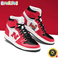 NCAA Nebraska Cornhuskers Red White Air Jordan 1 High Sneakers