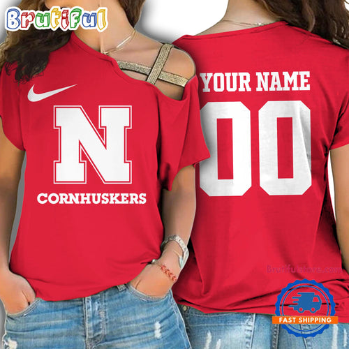 NCAA Nebraska Cornhuskers Special Sport Team Custom Women’s One Shoulder Shirt