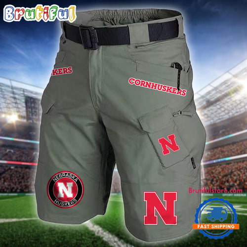 NCAA Nebraska Cornhuskers Sport Team Military Tactical Shorts