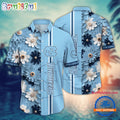 NCAA North Carolina Tar Heels Flower Summer Aloha Button Hawaiian Shirt