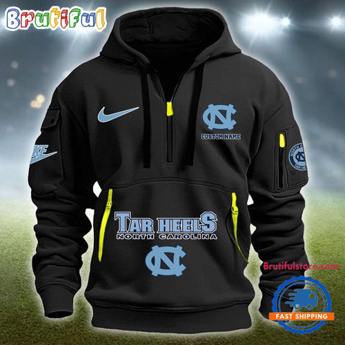 NCAA North Carolina Tar Heels Heavy Hoodie, Sporty Quarter Zip Hoodie