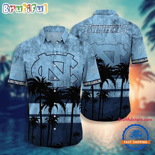 NCAA North Carolina Tar Heels Palm Tree Tropical Summer Beach Hawaiian Shirt