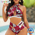NCAA Northern Illinois Huskies Hawaiian Pattern Summer Beach Women’s Bikini Set