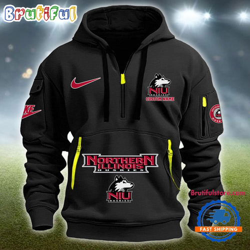 NCAA Northern Illinois Huskies Heavy Hoodie, Sporty Quarter Zip Hoodie