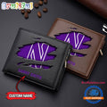 NCAA Northwestern Wildcats Sporty Custom Men’s Leather Wallet