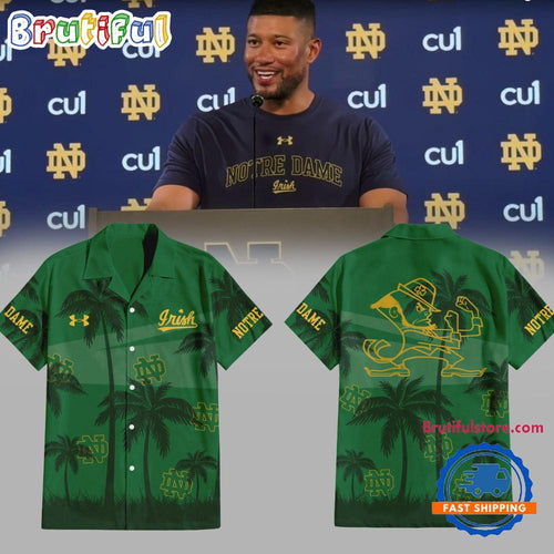 NCAA Notre Dame Fighting Irish Coach Marcus Freeman Hawaiian Shirt