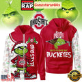 NCAA Ohio State Buckeyes Funny Grinch Football 2025-2026 Zip Hoodie Shirt
