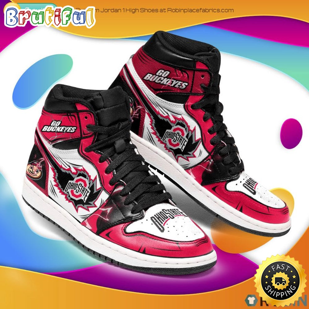 NCAA Ohio State Buckeyes Logo Air Jordan 1 High Sneakers