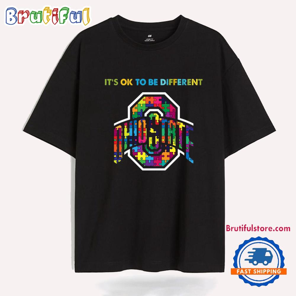 NCAA Ohio State Buckeyes Special Autism Awareness It’s Ok To Be Different T-Shirt
