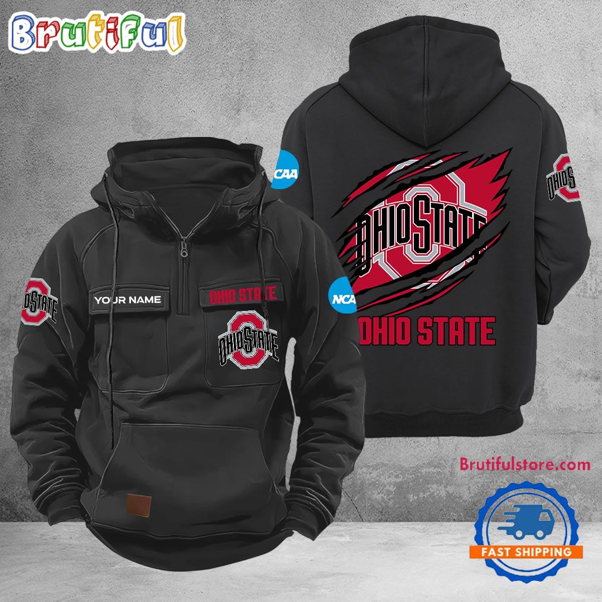 NCAA Ohio State Buckeyes Sport Team Design Logo Name Cargo Hoodie