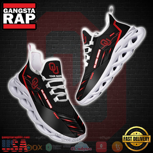 NCAA Oklahoma Sooners Custom Name Clunky Unique Design Max Soul Shoes Running Sneakers
