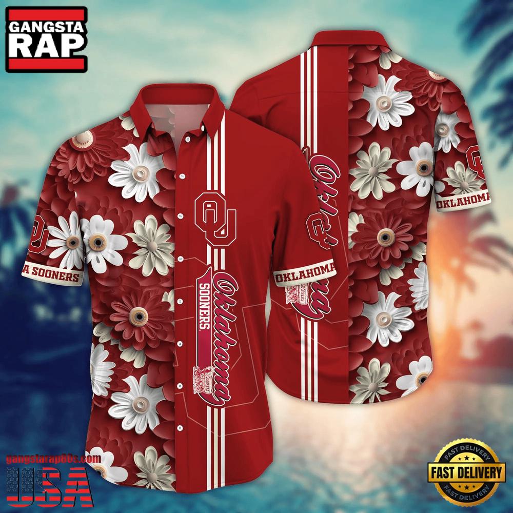 NCAA Oklahoma Sooners Flower Style Hot Summer Aloha Hawaiian Shirt