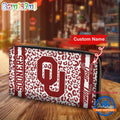 NCAA Oklahoma Sooners Leopard Women’s Zip Around Wallet, Sporty Women’s Wallet