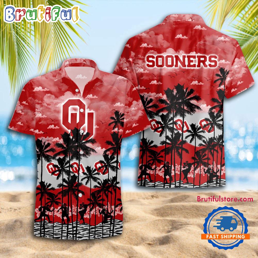 NCAA Oklahoma Sooners Palm Tree Hawaiian Shirt