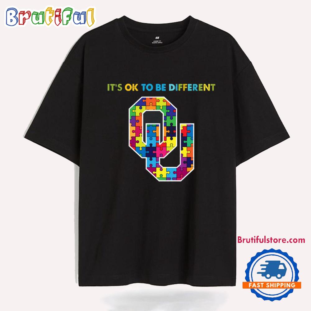 NCAA Oklahoma Sooners Special Autism Awareness It’s Ok To Be Different T-Shirt
