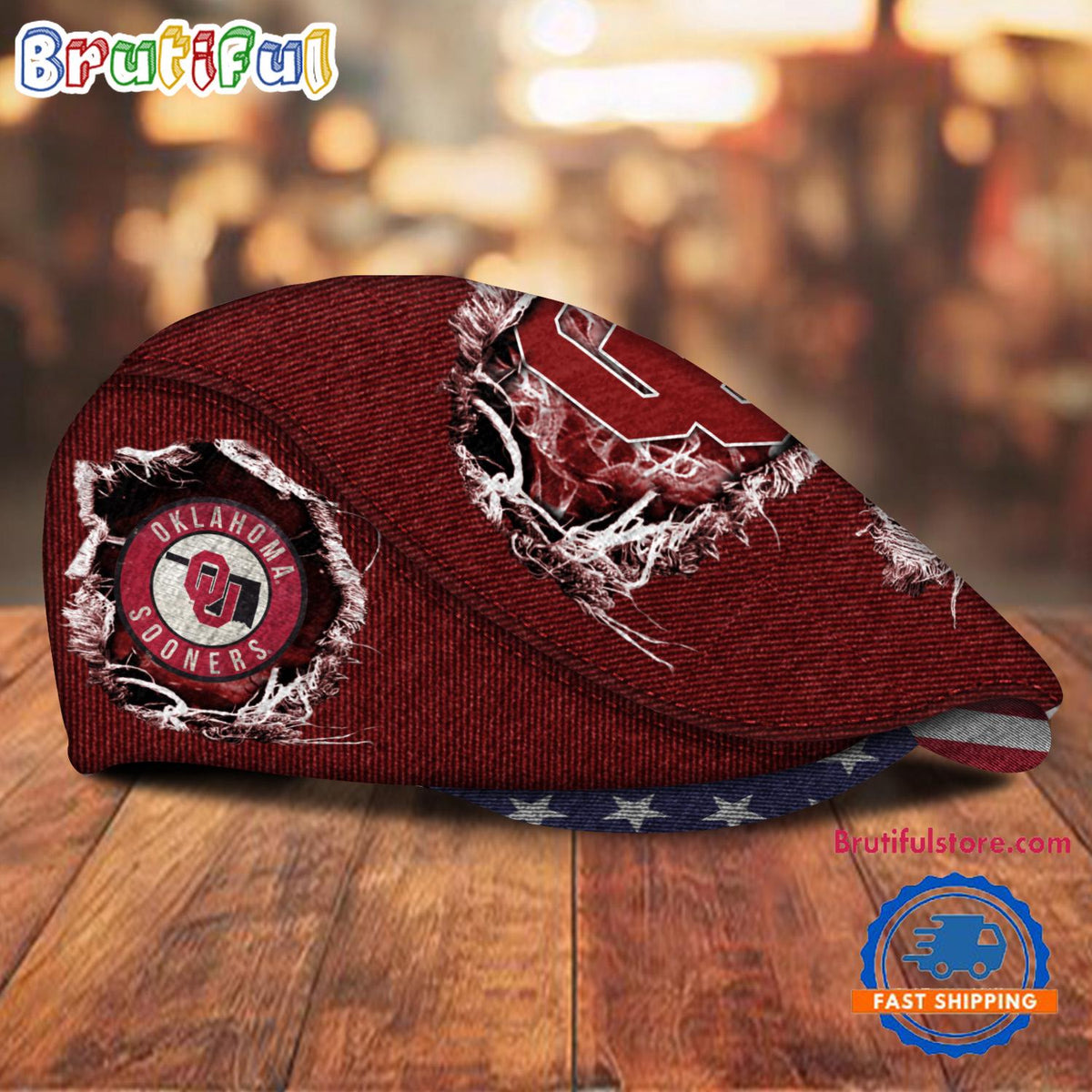 NCAA Oklahoma Sooners Sport Team Design Jeff Cap