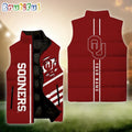 NCAA Oklahoma Sooners Sport Team Personalized Sleeveless Down Puffer Jacket