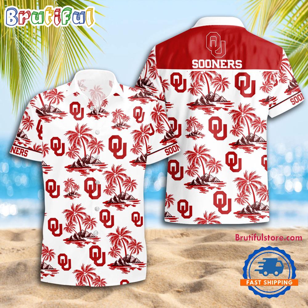 NCAA Oklahoma Sooners Sporty Aloha Summer Hawaiian Shirt