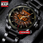 NCAA Oklahoma State Cowboys Football Team Logo Design Black Watch