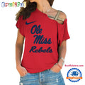 NCAA Ole Miss Rebels Special Sport Team Custom Women’s One Shoulder Shirt