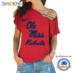 NCAA Ole Miss Rebels Special Sport Team Custom Women’s One Shoulder Shirt