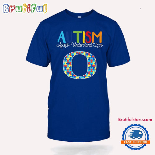 NCAA Oregon Ducks Autism Accept Understand Love T-Shirt