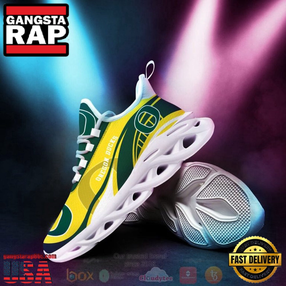 NCAA Oregon Ducks Football Clunky Unique Design Max Soul Shoes Running Sneakers