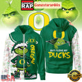 NCAA Oregon Ducks Funny Grinch Football 2025-2026 Zip Hoodie Shirt