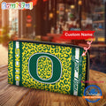 NCAA Oregon Ducks Leopard Women’s Zip Around Wallet, Sporty Women’s Wallet
