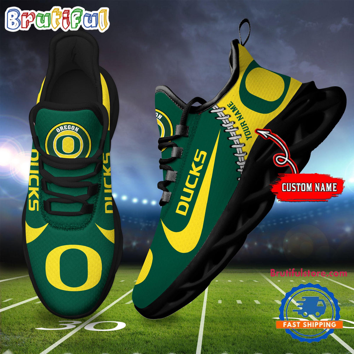 NCAA Oregon Ducks New Season Design Max Soul Shoes Sport Sneaker