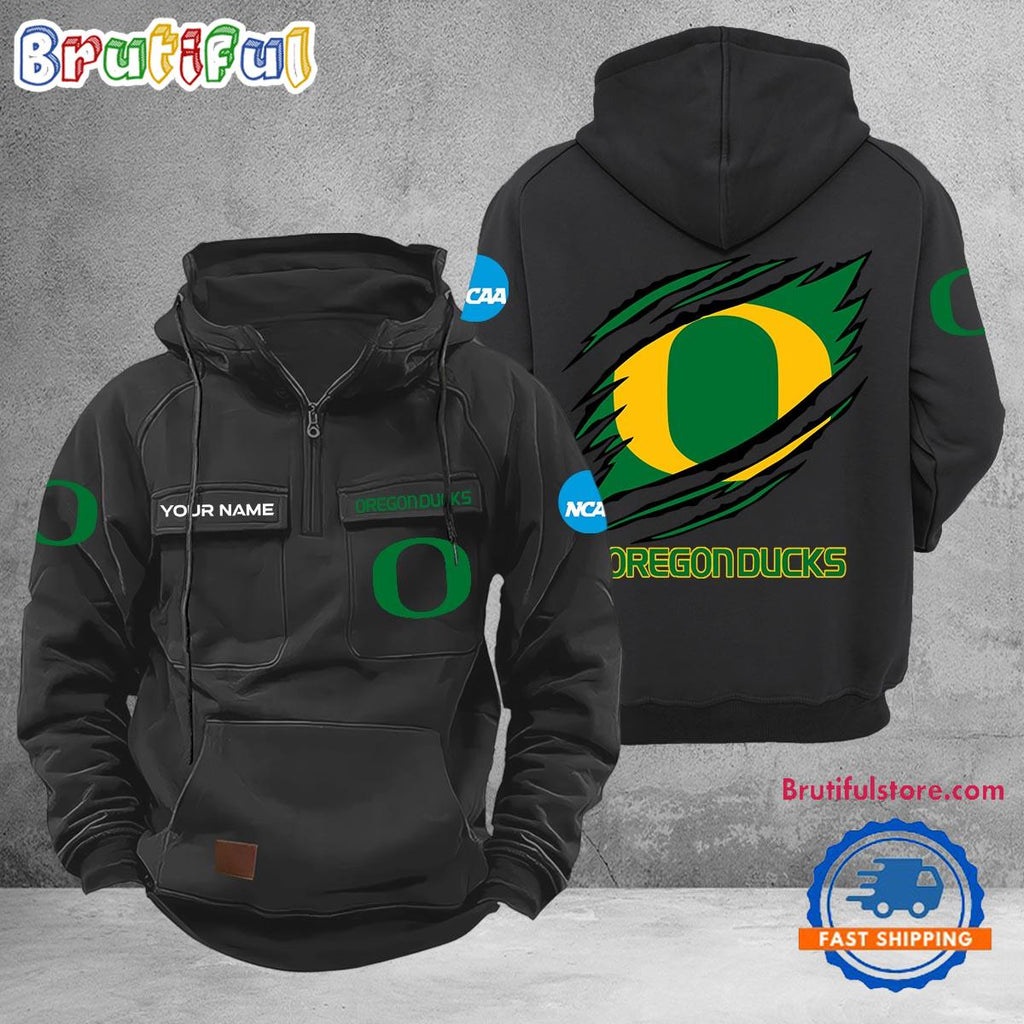 NCAA Oregon Ducks Sport Team Design Logo Name Cargo Hoodie
