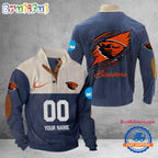 NCAA Oregon State Beavers Sport Team Custom Name And Number Buttoned Collar Sweatshirt