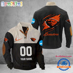 NCAA Oregon State Beavers Sport Team Custom Name And Number Buttoned Collar Sweatshirt